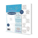 Hunkydory Crafts - Trim Me! Foiled Insert Pad - Happy Birthdays Silver