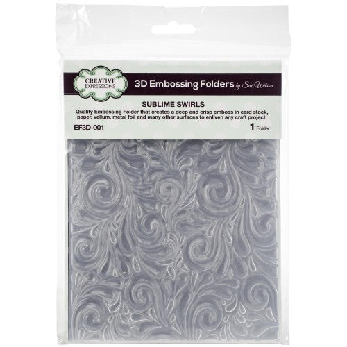 Creative Expressions 3D Embossing Folder 5.75"X7.5" Sublime Swirls