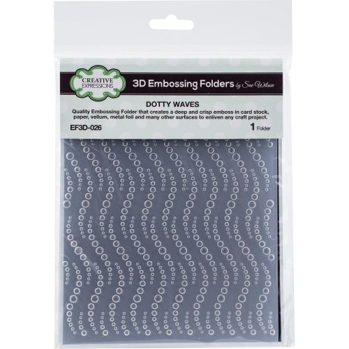 Creative Expressions 3D Embossing Folder 5.75"X7.5" Dotty Waves