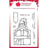 Woodware Clear Singles Gnome Gift 4 in x 6 in Stamp