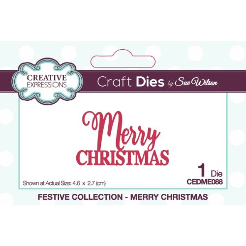 Creative Expressions Sue Wilson Mini Expressions Merry Christmas Craft Die