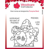 Woodware Clear Singles Gnome Friends 4 in x 4 in Stamp