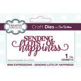 Creative Expressions Craft Dies By Sue Wilson Sentiments Sending Lots Of Happiness