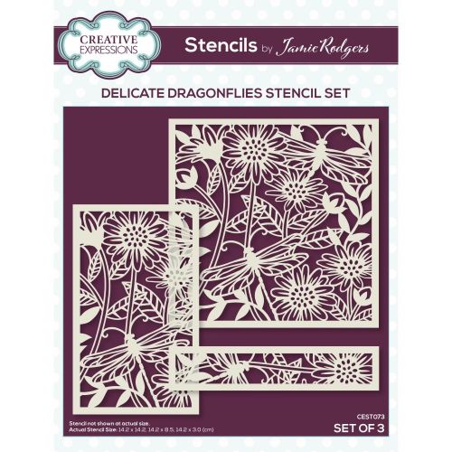 Creative Expressions Stencil Set By Jamie Rodgers Delicate Dragonflies