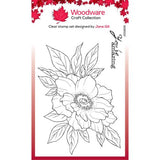 Woodware Clear Singles Anemone 4 in x 6 in Stamp