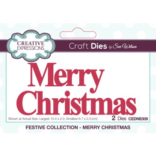 Creative Expressions Sue Wilson Festive Merry Christmas Craft Die