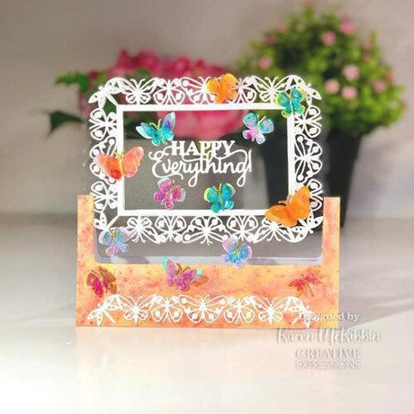 Creative Expressions - Sue Wilson - Frames & Tags Butterfly Rectangle Craft Die