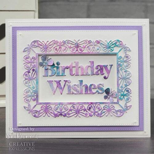 Creative Expressions - Sue Wilson - Frames & Tags Butterfly Rectangle Craft Die