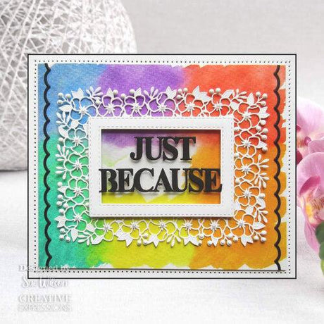 Creative Expressions - Sue Wilson - Frames & Tags Butterfly Rectangle Craft Die