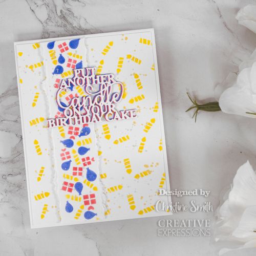 Creative Expressions Washi Strip Layering Stencil Let's Celebrate