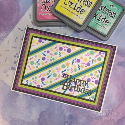 Creative Expressions Washi Strip Layering Stencil Party Poppers