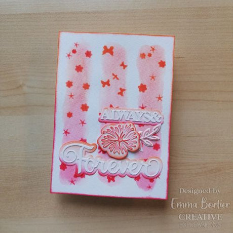 Creative Expressions Washi Strip Layering Stencil Breezy Blooms