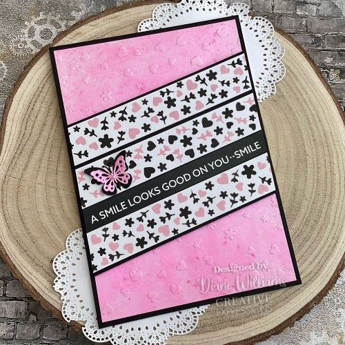 Creative Expressions Washi Strip Layering Stencil Ditsy Print