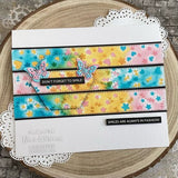 Creative Expressions Washi Strip Layering Stencil Ditsy Print