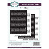 Creative Expressions Wordies Sentiment Sheets - Sweet Baby Pk 4 6 in x 8 in