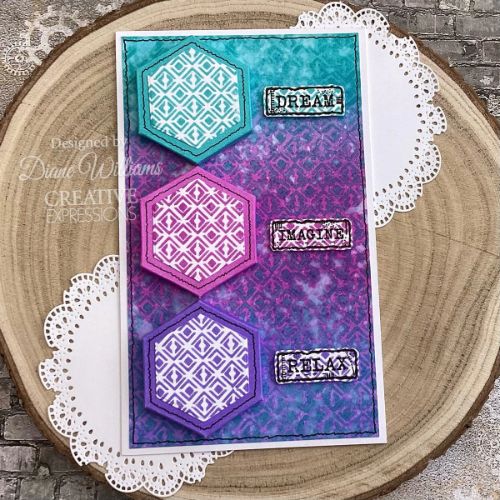 Creative Expressions Diamonds in Making Mini Triple Layering Stencil 4 in x 3 in Set of 3