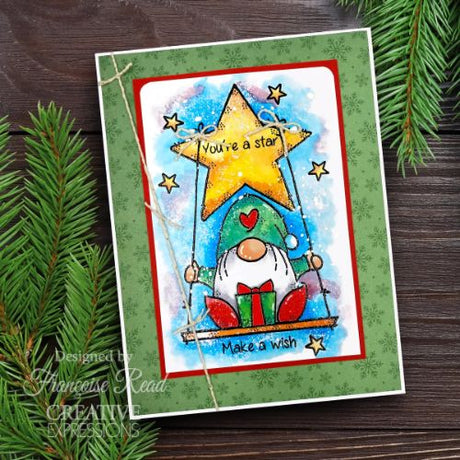 Woodware Clear Singles Star Gnome 4 in x 6 in Stamp Set