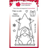 Woodware Clear Singles Star Gnome 4 in x 6 in Stamp Set