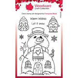 Woodware Clear Singles Snow Gnomes 4 in x 6 in Stamp Set