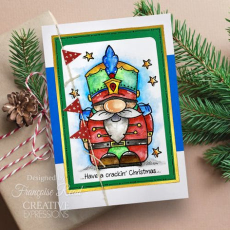 Woodware Clear Singles Nutcracker Gnome 4 in x 6 in Stamp Set