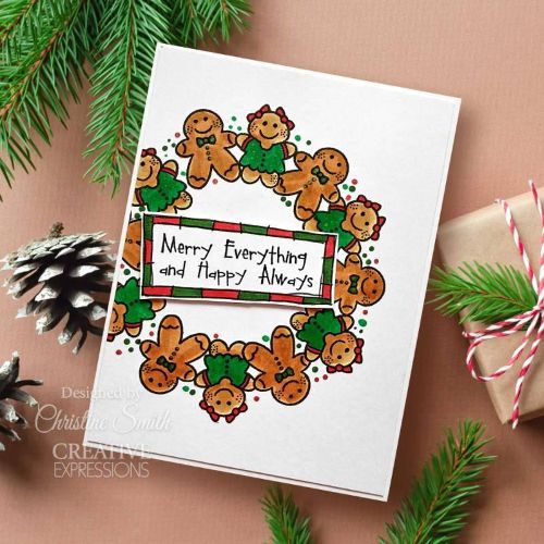 Woodware Clear Singles Tiny Gingerbread Men 3 in x 4 in Stamp