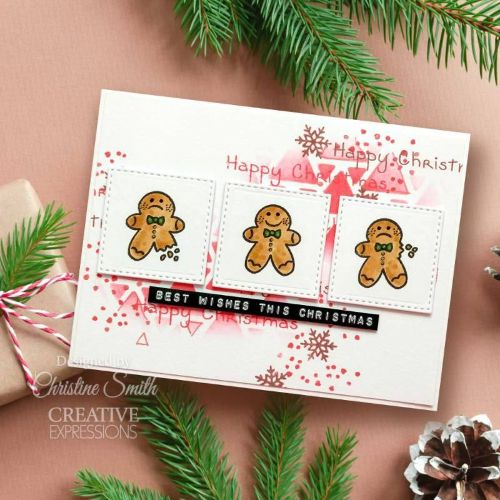 Woodware Clear Singles Tiny Gingerbread Men 3 in x 4 in Stamp