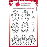 Woodware Clear Singles Tiny Gingerbread Men 3 in x 4 in Stamp