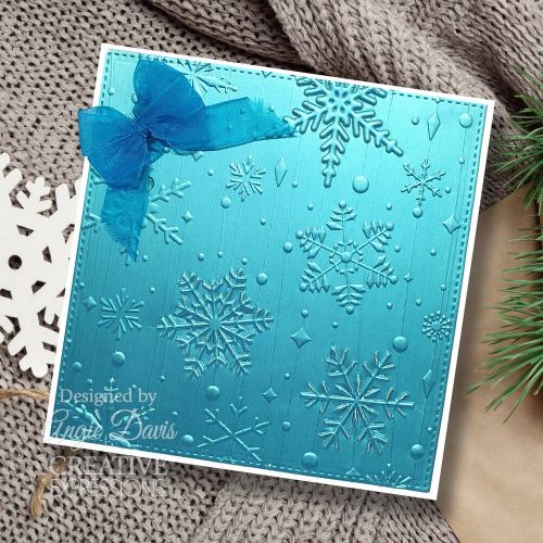 Creative Expressions Shimmering Snowflakes 5 in x 7 in 3D Embossing Folder