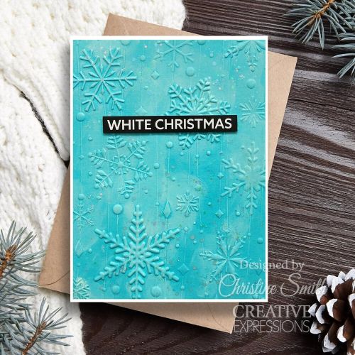 Creative Expressions Shimmering Snowflakes 5 in x 7 in 3D Embossing Folder