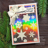 Creative Expressions Shimmering Snowflakes 5 in x 7 in 3D Embossing Folder