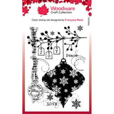 Woodware Clear Singles Winter Bauble 4 in x 6 in Stamp Set