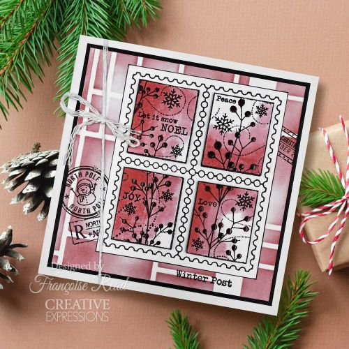 Woodware Clear Singles Winter Postage 4 in x 6 in Stamp Set