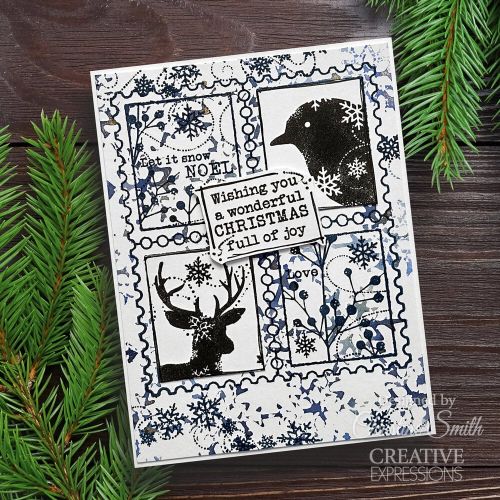 Woodware Clear Singles Winter Postage 4 in x 6 in Stamp Set