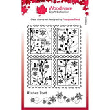 Woodware Clear Singles Winter Postage 4 in x 6 in Stamp Set