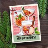 Creative Expressions Jane's Doodles Holiday Cheers 6 in x 8 in Clear Stamp Set