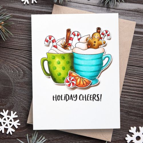 Creative Expressions Jane's Doodles Holiday Cheers 6 in x 8 in Clear Stamp Set