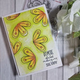 Woodware Clear Singles Petal Doodles Happy Soul 4 in x 6 in Stamp Set