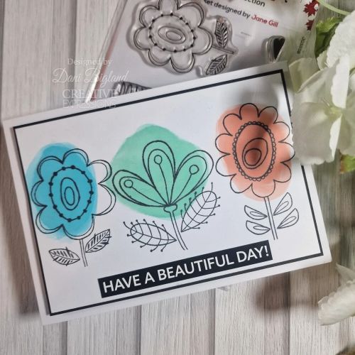 Woodware Clear Singles Petal Doodles Happy Soul 4 in x 6 in Stamp Set