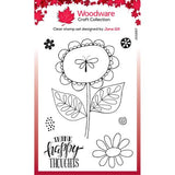 Woodware Clear Singles Petal Doodles Happy Thoughts 4 in x 6 in Stamp Set