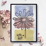 Woodware Clear Singles Petal Doodles With Love 4 in x 6 in Stamp Set