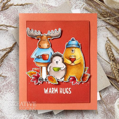Creative Expressions Jane's Doodles Warm Hugs 6 in x 8 in Clear Stamp Set