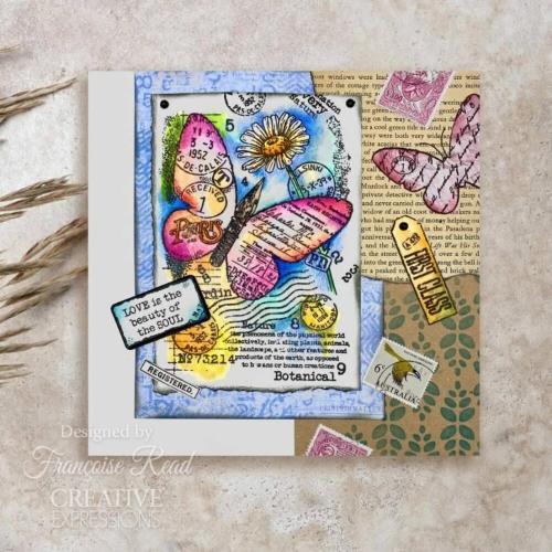 Woodware Clear Singles Paper Nib Butterfly 4 in x 6 in Stamp