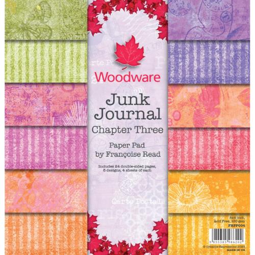 Woodware Francoise Read Junk Journal Chapter Three 8 in x 8 in Paper Pad