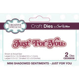 Creative Expressions Sue Wilson Mini Shadowed Sentiments Just For You Craft Die (CEDSS038)