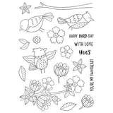 Creative Expressions Jane's Doodles Birdsong Blooms 6 in x 8 in Clear Stamp Set (CEC1063)