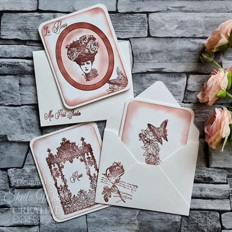 Creative Expressions Taylor Made Journals Chateau Garden 6 in x 8 in Clear Stamp Set