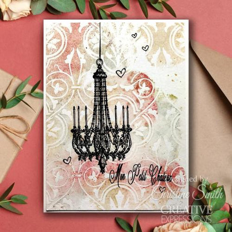 Creative Expressions Taylor Made Journals Fleur-de-lis Elegance 6 in x 8 in Stencil