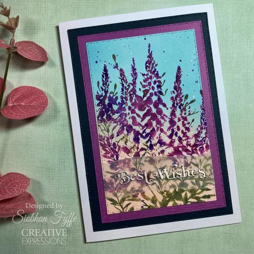 Creative Expressions Foxglove Garden 4 in x 6 in Pre Cut Rubber Stamp