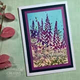 Creative Expressions Foxglove Garden 4 in x 6 in Pre Cut Rubber Stamp