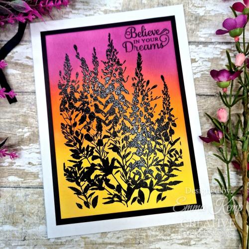 Creative Expressions Foxglove Garden 4 in x 6 in Pre Cut Rubber Stamp